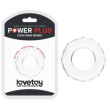 LOVETOY POWER PLUS TPE COCK RING "GEOMETRIC" LV1434 - CLEAR